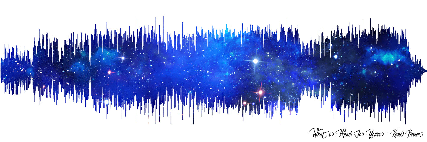 Star Constellation Wall Art | Galaxy Soundwave Art Print | Paper Anniversary Gifts | Night Sky Wedding Song Gift | Custom Song Wave Print