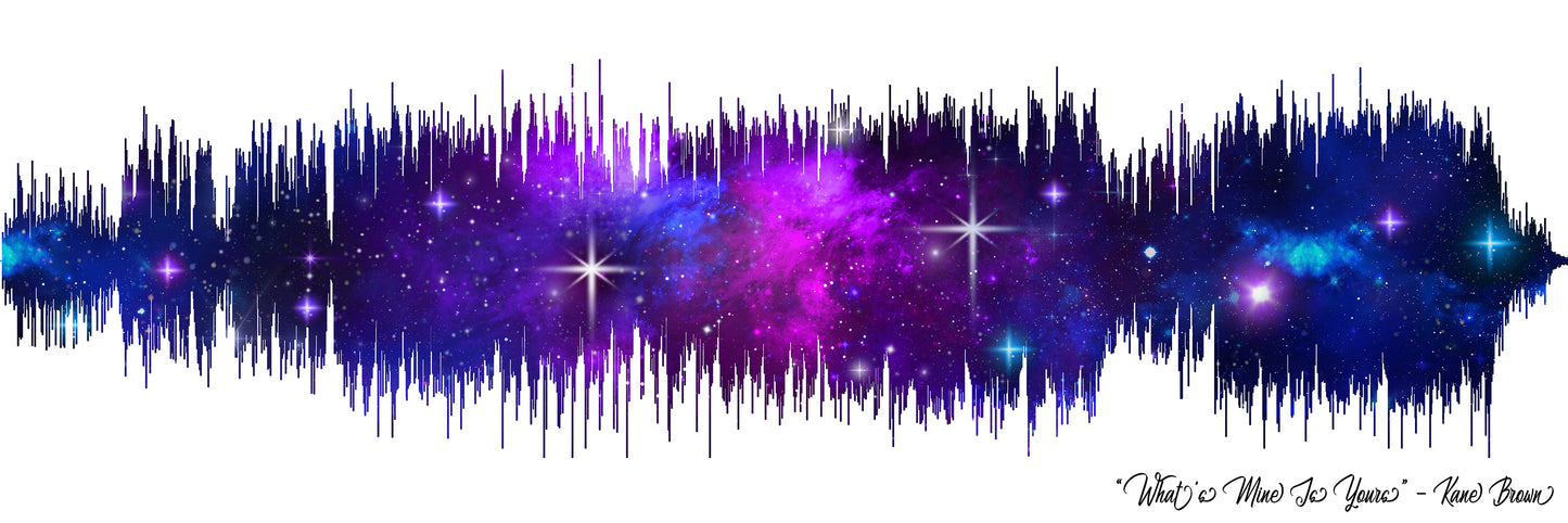 Star Constellation Wall Art | Galaxy Soundwave Art Print | Paper Anniversary Gifts | Night Sky Wedding Song Gift | Custom Song Wave Print