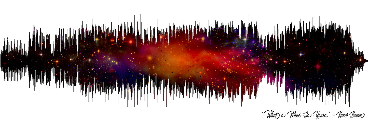 Star Constellation Wall Art | Galaxy Soundwave Art Print | Paper Anniversary Gifts | Night Sky Wedding Song Gift | Custom Song Wave Print